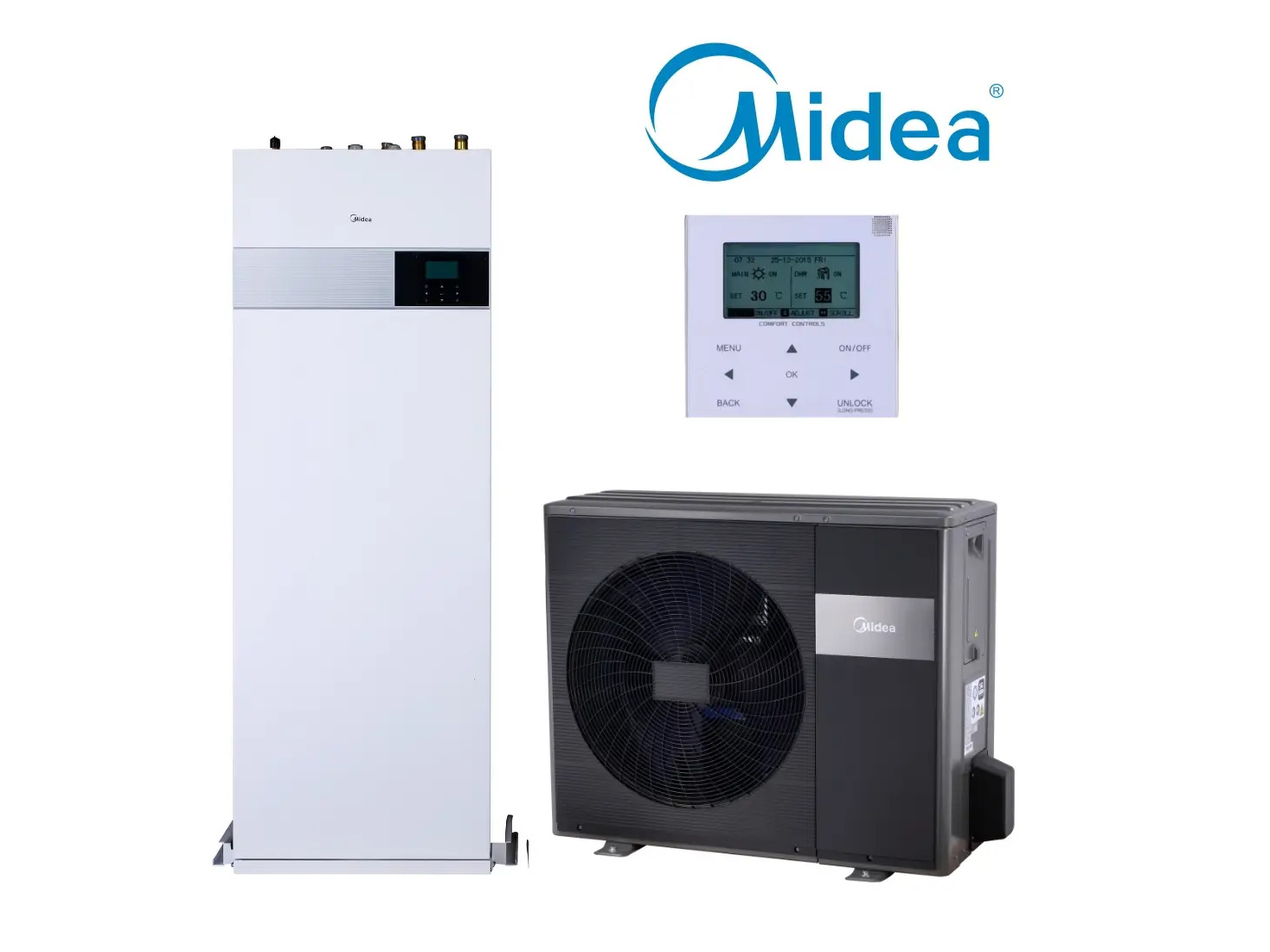Siltumsūknis Midea 4.25kW M-Thermal MHA-V4W/D2N8-B2 + HBT-A100/190CDS90GN8-B2 190L