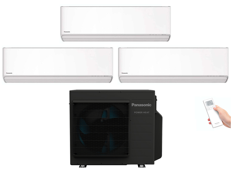 Siltumsūknis Panasonic Multisplit x3 Power Heat 2,5kW NZ Etherea CS-NZ25YKE-1 / CU-2Z50ABEC